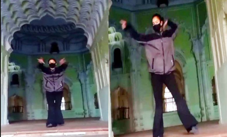 video viral of girl dancing in imambara of lucknow uttar pradesh